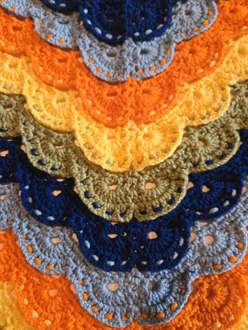 Handmade Crochet Virus Shawl Wrap - Picture 5 of 11